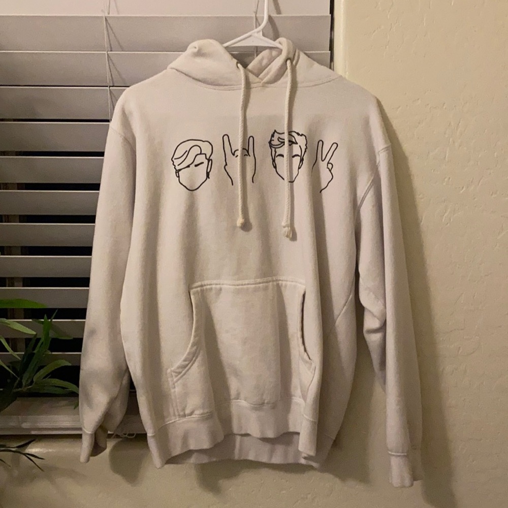 white dolan twins hoodie